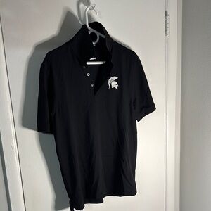 Cutter & Buck men’s medium Michigan State University Black Polo w/ Spartan Logo